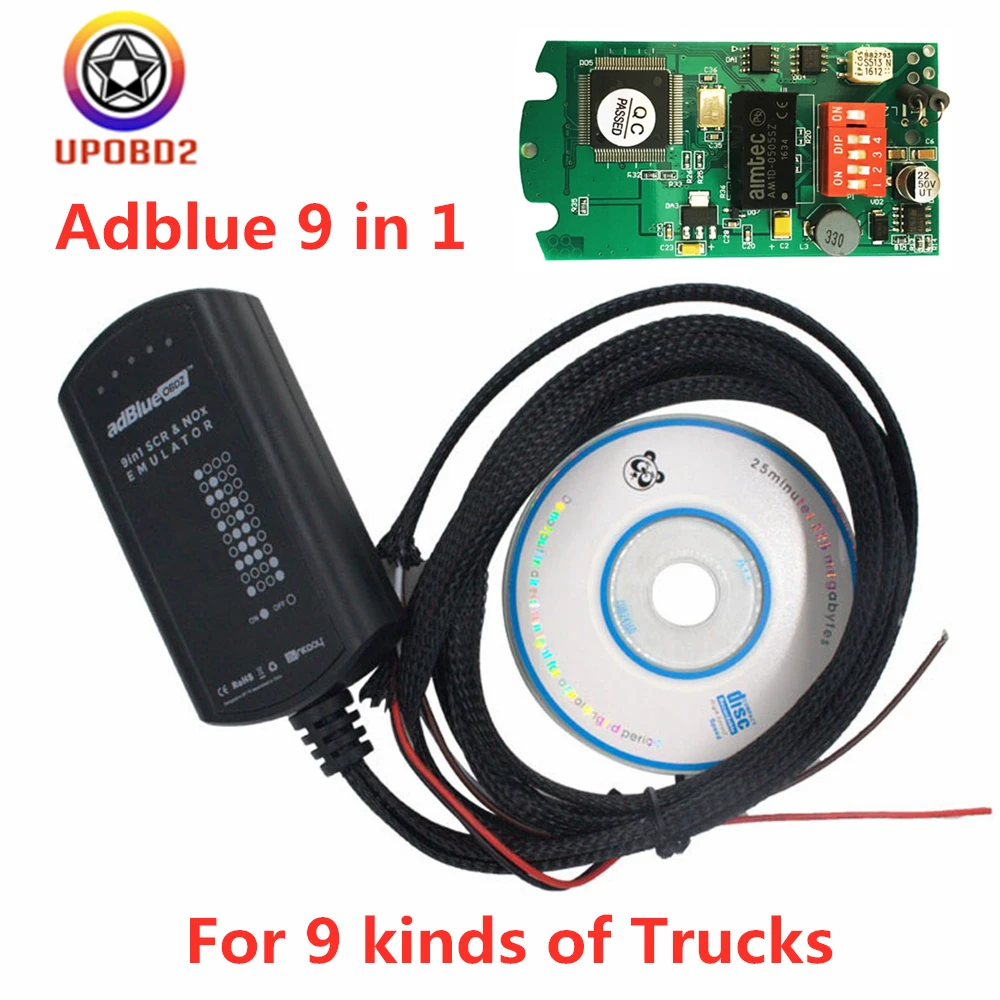 Новейший Adblue 9 в 1 полный чип обновленный 8 для truks Ad синий эмулятор тяжелых