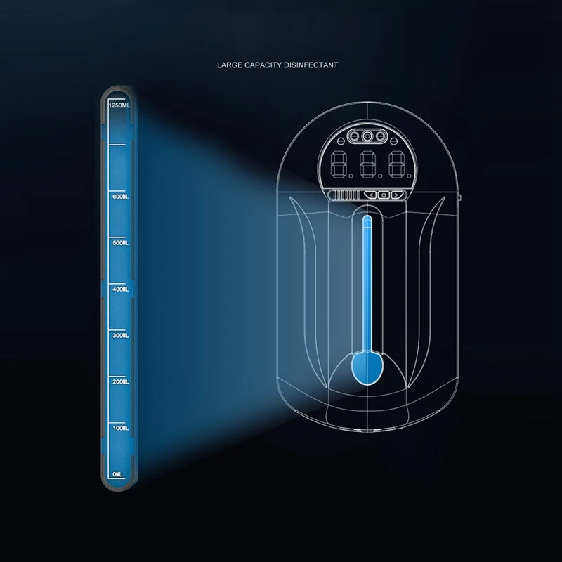 

Automatic Portable Double Probe Temperature Measurement Infrared Thermometer Precise for Bathroom ,US Plug