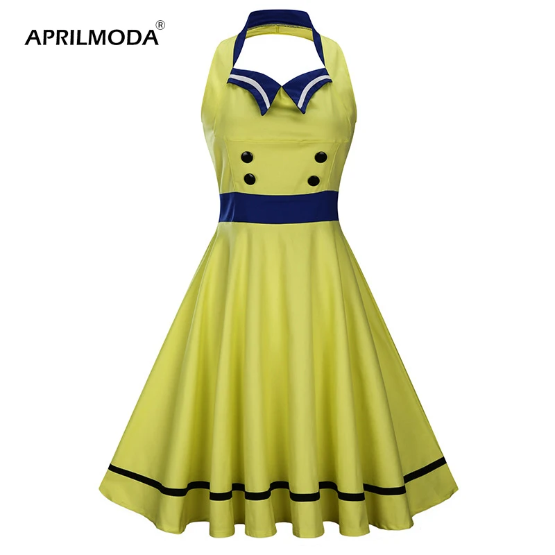 С матросским воротником женское вечерние летнее платье больших размеров без