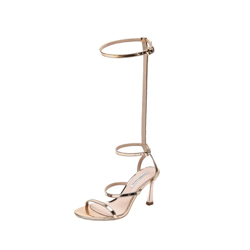 

one line with summer sandals women's fashion 2020 new with high heels stiletto