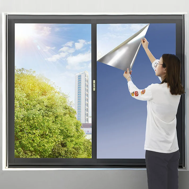 

Bedroom balcony window film privacy self-adhesive vinyl film anti-ultraviolet anti-explosion sun-proof sunscreen window film