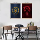 World of Warcrafts флаг с ордой, баннер Sylvanas Windrunner постеры печати на холсте, картина с подвесным свитком из массива дерева