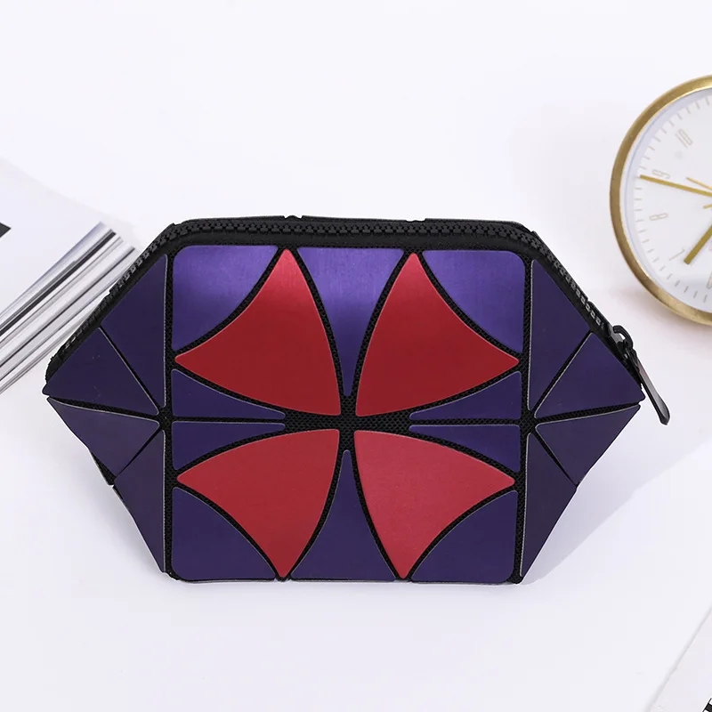 

Simply Diamond Cosmetic Bag PU leather Makeup Bag Black Zipper Travel Portable Wash Bag Fashion 2021 New Style Handbag