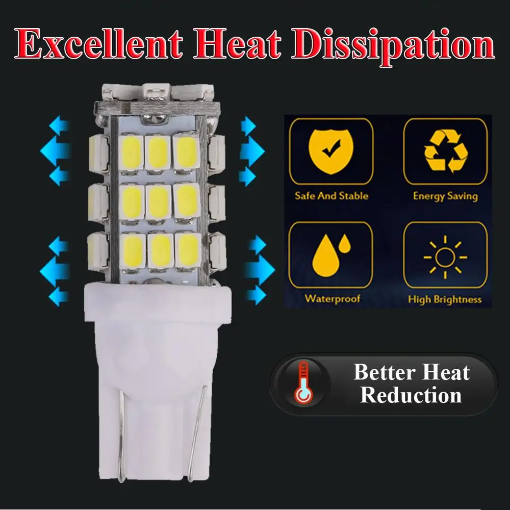10 шт. светодиодсветодиодный лампы T10 W5W 921 светодиодные светильник пы 1206 SMD 42