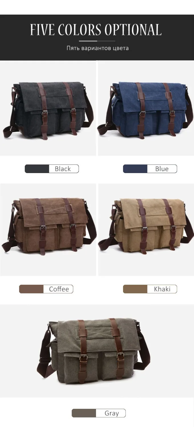 Холщовый мужской портфель для отдыха, сумки, гарантированное качество, мужская сумка на плечо, модная деловая Функциональная сумка-мессенджер
