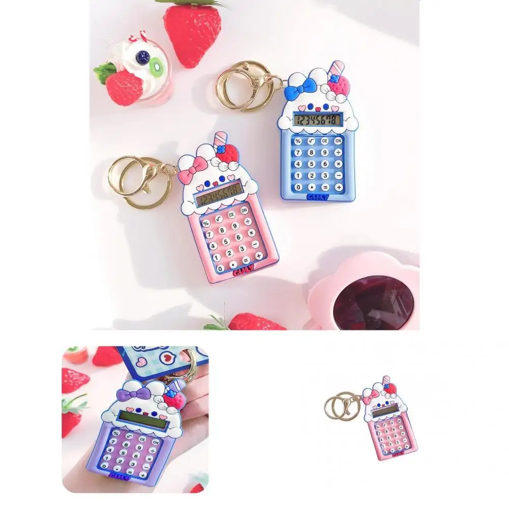 

Fine Workmanship Clear Screen Adorable Digital Calculator Key Ring for Hand Bag