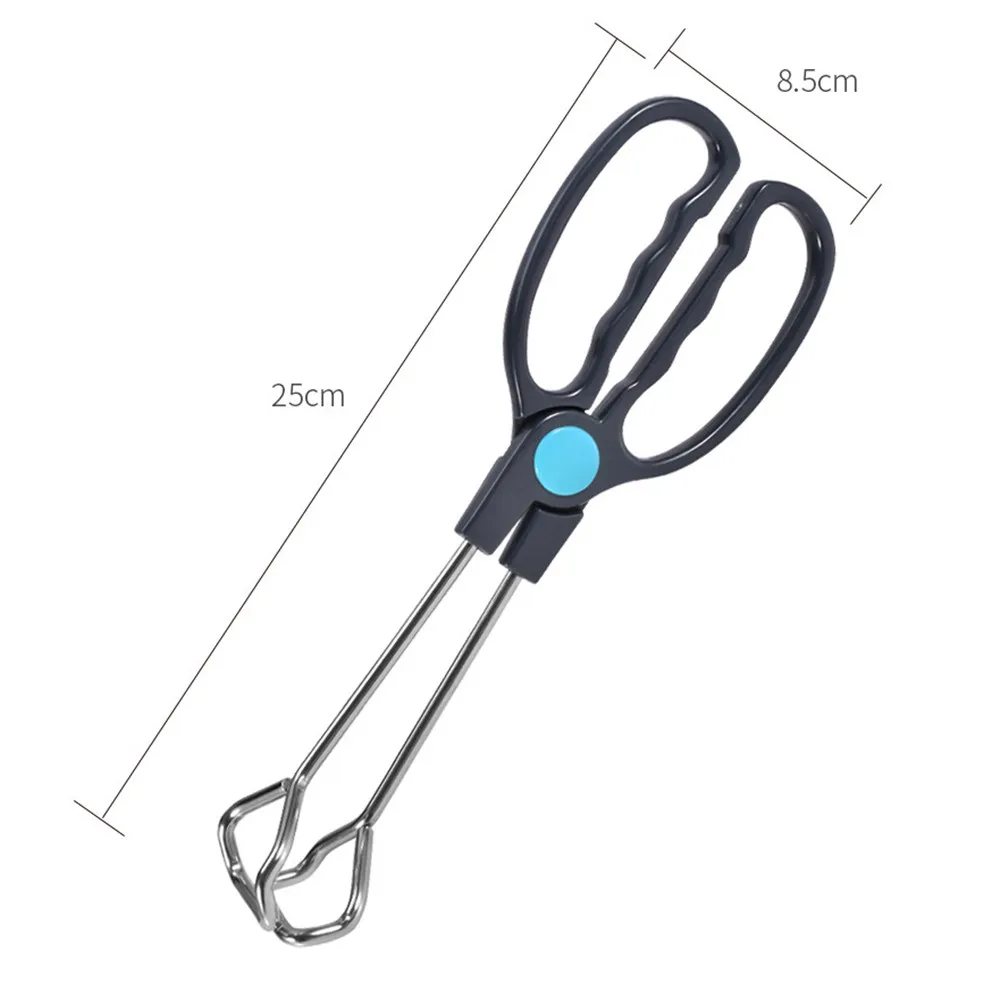 

9 Inch Barbecue Scissor Tongs Grilled Food Tong Plastic Anti-scald Handle Grill Tongs Kitchen Baking Tongs Bbq Accessories
