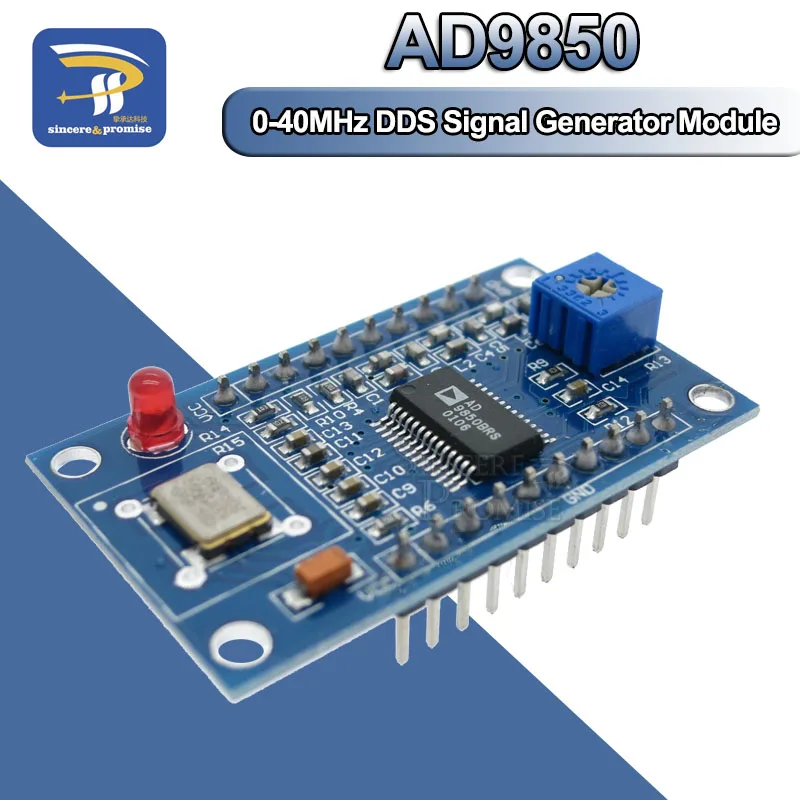 1 шт. AD9850 DDS модуль генератора сигналов 0-40 МГц 2 синусоидальные волны и 2 квадратных фильтр низких частот Кристалл осциллятор испытательное оборудование доска