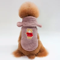 winter warm dog clothes teddy pet dog hoodies pullover coat puppy clothing bears ear hooded jacket for small middle larege dogs