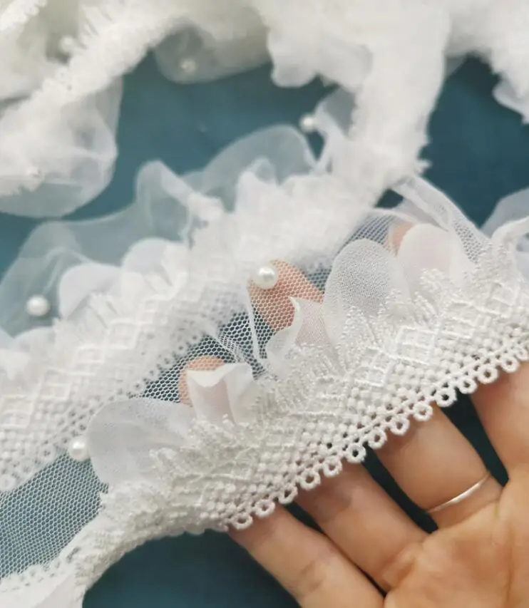 3 метра ширина 23 см красивая белая кружевная сетчатая отделка для свадебного