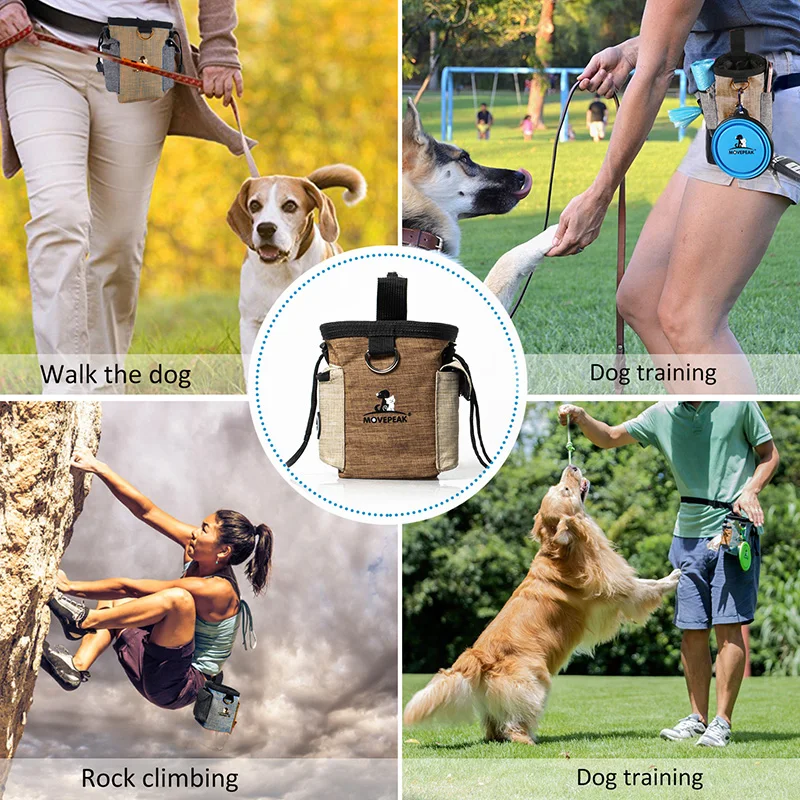

Portable Pet Training Bag Small Puppy Training Bag Outdoor Feed Food Snack Garbage Waist Bag New Portable Pet Dog Oxford