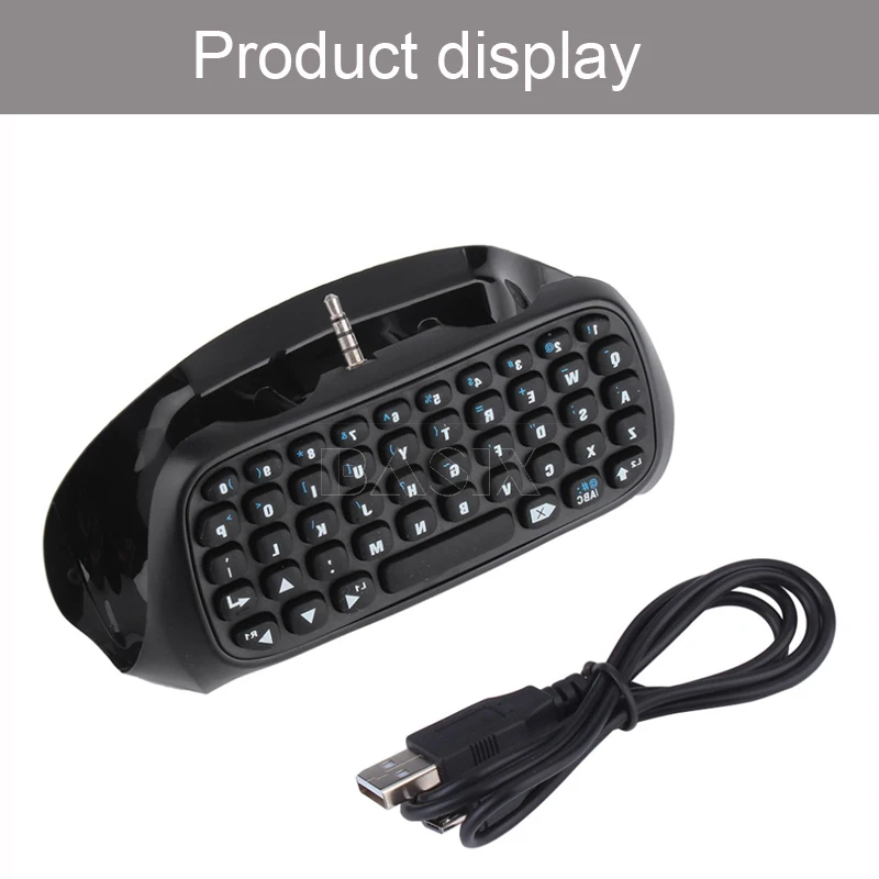 

Bkscy Gaming Keyboard Bluetooth Mini Keyboard Chatpad Perfect for Sony PS4 PlayStation 4 Controller Handle Wireless Keyboard