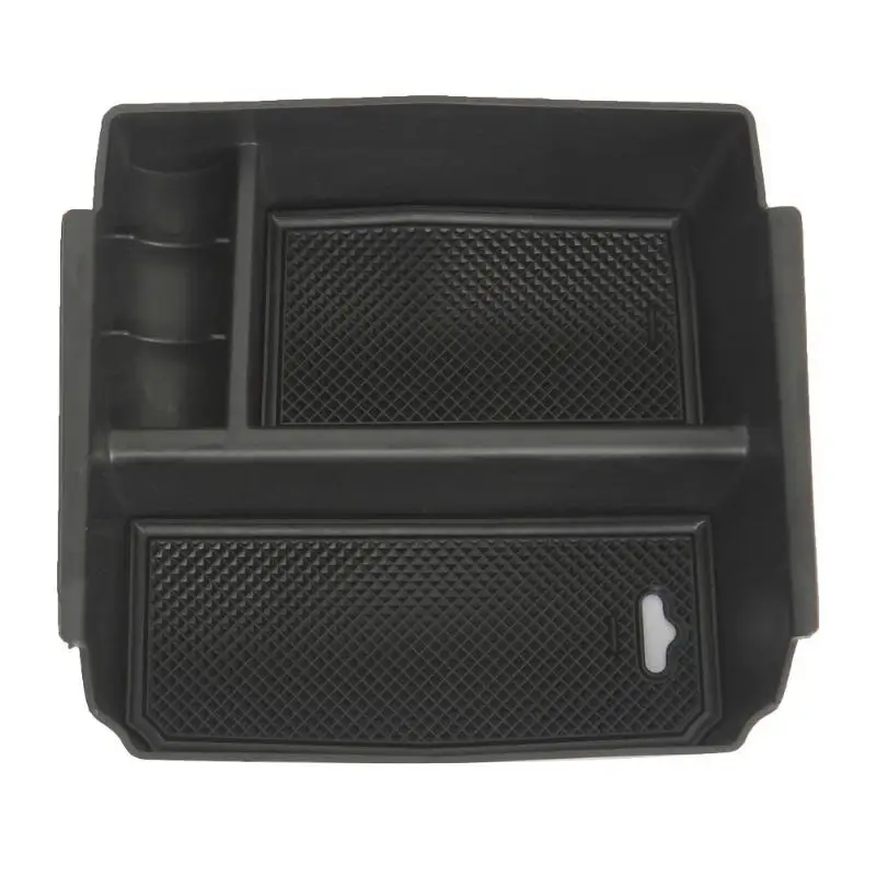 Центральная консоль подлокотник Коробка органайзер вставка лоток для Jeep Wrangler JK 2011- правильные разъемы не режутся и не соединяются - Название цвета: Черный
