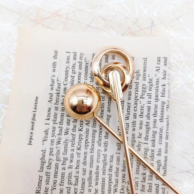 

Fashion Women Gold Color Hair Stick Metal Barrette Clip Wedding Bridal Tiara Hair Accessories Hairpins Hairstyle Design Tools