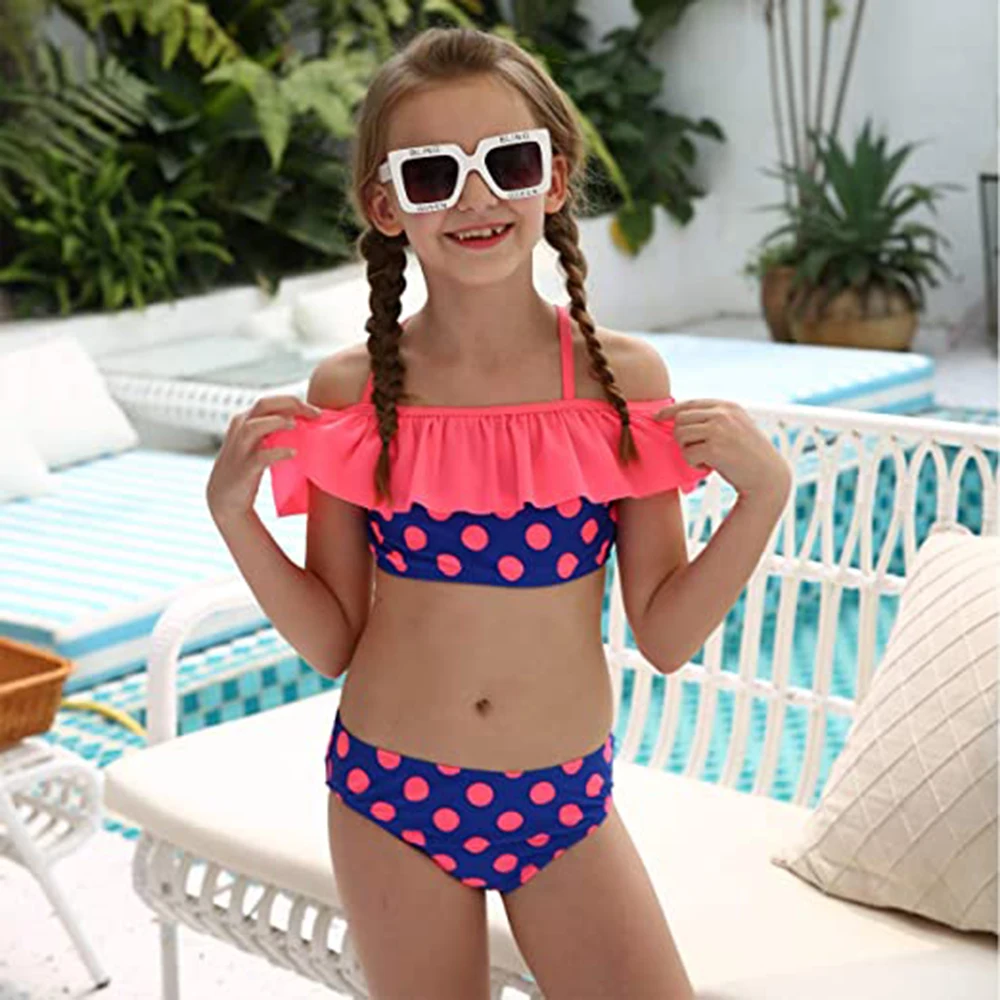 Купальник для девочек из двух предметов детский купальник летний комплект