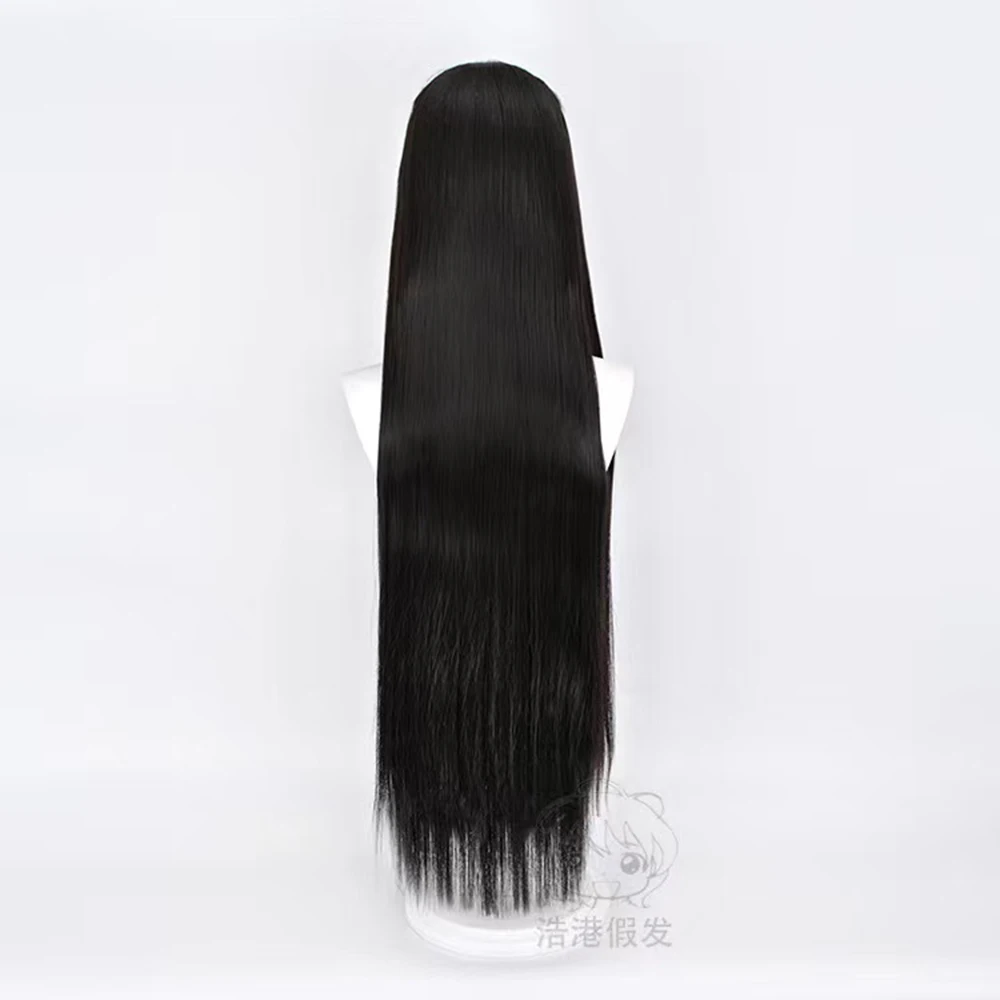 Парик для косплея Kakegurui Yumeko Jabami 100 см черные прямые термостойкие синтетические