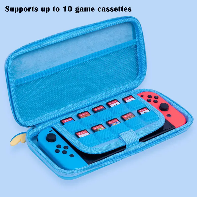 Портативный чехол Nintendo Switch синяя милая сумка для хранения ПУ водонепроницаемый