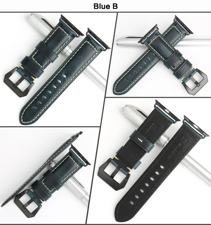 MAIKES Italian cow leather watch band vintage watchbands for apple 42mm 38mm Series 3 2 1 iwatch 4 strap 44mm 40mm | Наручные часы