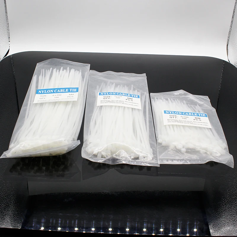 300 шт. нейлоновые кабельные самоблокирующиеся пластиковые стяжки 3*100 3*150 4*200 MRO