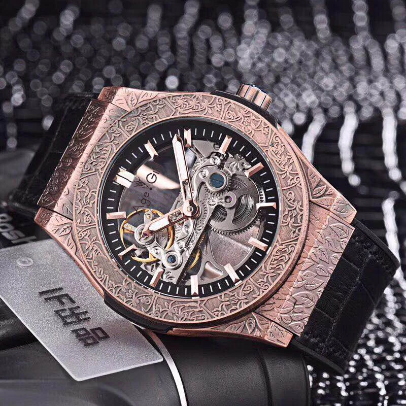 Часы мужские механические с сапфировым стеклом роскошные брендовые