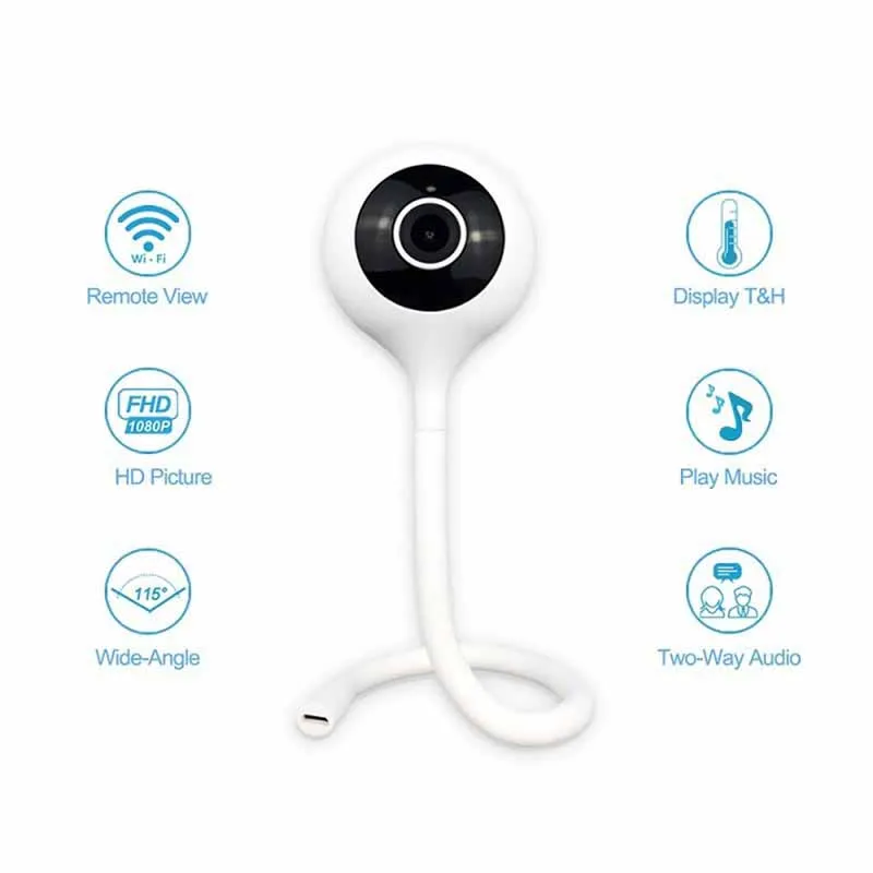 

Display Temperature Play Lullaby HD Mini IP Camera Wifi Camera Security CCTV Baby Camera Baby Monitor Cloudedge app