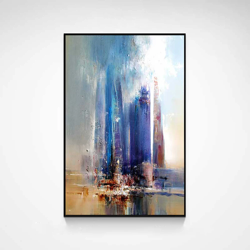 

Modern Abstract Oil Painting Hand Painted Wall Art On Canvas Waterfall Scenery Painting Cuadros Grandes Decoracion Salon Office