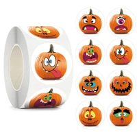 50 500pcs stickers halloween decoration for home ghost pumpkin gift for kids trick or treat bags sealing label for candy deco