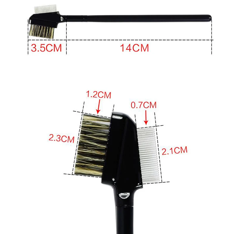 SAIANTTH расческа для ресниц бровей профессиональные стальные зубья двойной