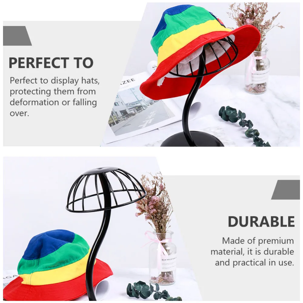 

1pc Creative Hat Display Rack Cap Showing Stand Hat Display Holder (Black)