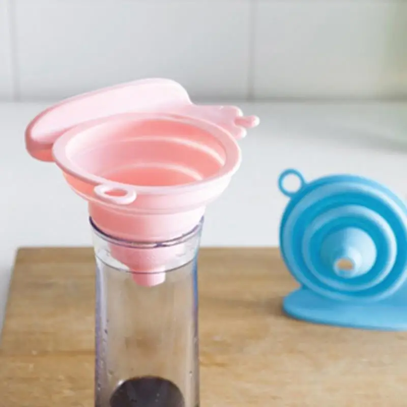 

Silicone Folding Telescopic Long Neck Funnel Creative Collapsible Household Liquid Dispensing Mini Funnel Kitchen Tools