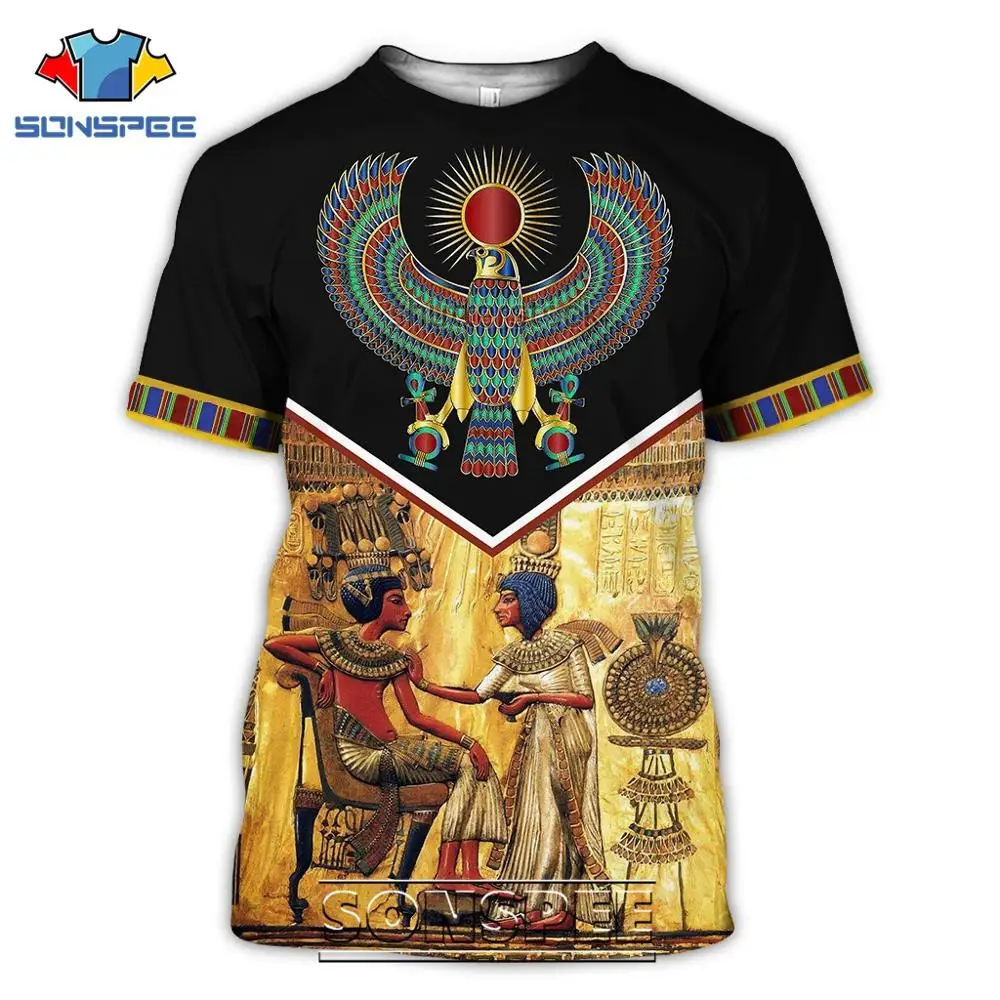 Футболка SONSPEE с принтом Древнего Египта глаз Гора Бог для мужчин и женщин