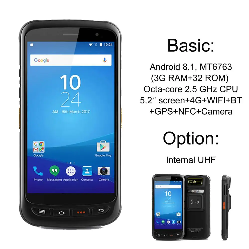 Qctacore 2 5G Процессор Android 8 1 TCS1 КПК с блокировкой по отпечатку пальца сборщик