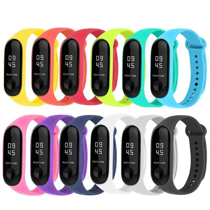 

12 шт., сменный силиконовый ремешок для наручных часов Xiaomi Mi Band 4 3