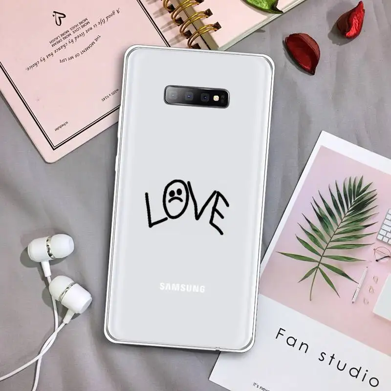 

American rapper singer Lil Peep Phone Case Transparent For Samsung Galaxy S A 5 7 8 9 2015 20 edge plus 10 e lite 2019
