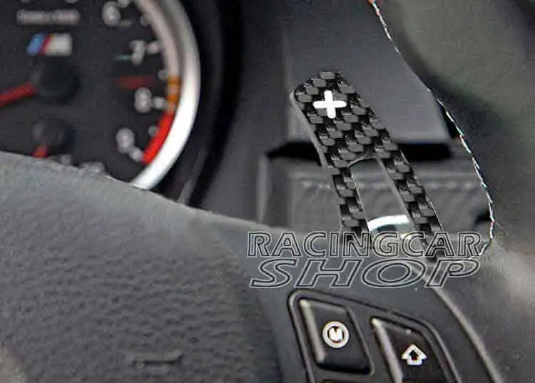 Реальные карбоновые волокна сдвиг весло переключения весла 1 пара для BMW E9X M3 E90 E92