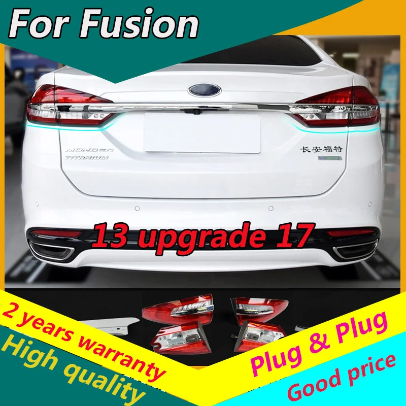 

Car Styling For Ford Mondeo Fusion 2013-2016 Taillights update 2017 taillight LED Tail Lamp Rear Lamp DRL+Brake+Park+Signal