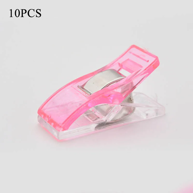 pink 10 шт./партия, клейкие ленты, производитель, сделай сам, pince, кутюр, швейные зажимы, кардиган, зажим, пластиковая окантовка шитье, инструменты, ткань, клевер, мар - Цвет: pink