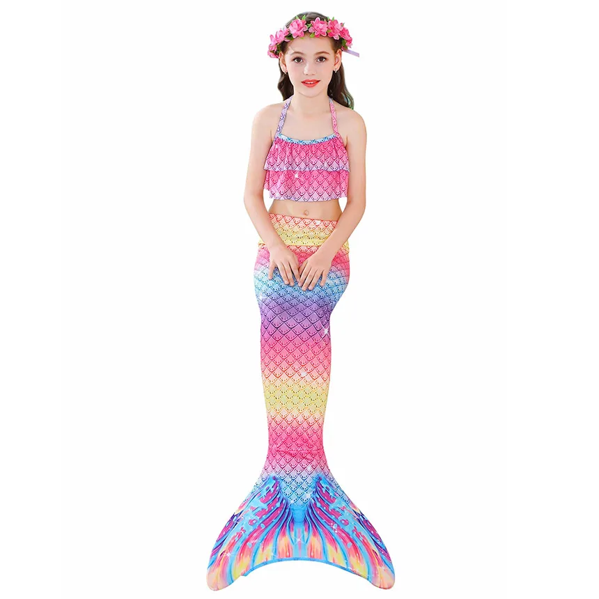 Купальный костюм для девочек красивый детский купальный с хвостом русалки