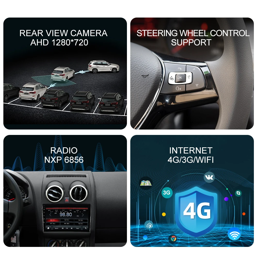 Автомагнитола ISUDAR V57S 2 Din Android для Nissan Qashqai 1 J10 2006-2013 carмультимедийный плеер IPS GPS