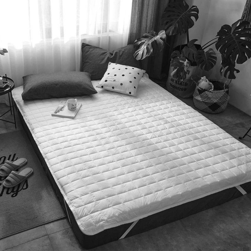 Простыня для матраса защитный коврик кровати складная подушка с ремешком мягкие