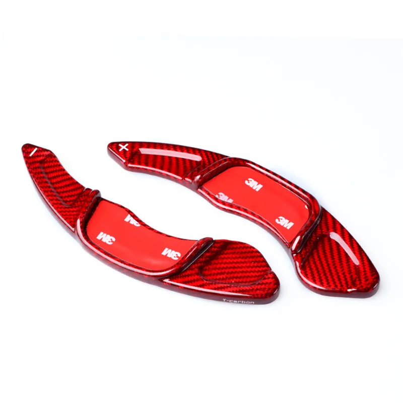 

Lengthen Style Red Glass fiber Steering wheel paddle shift Fit For Golf7