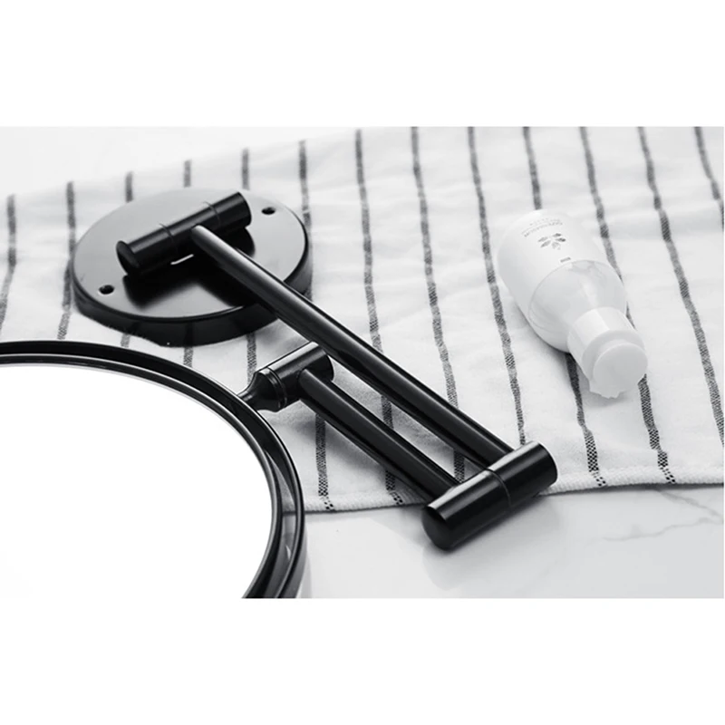 

Bathroom Beauty Mirror Bathroom Black Mirror Mirror Folding Magnifying Glass Wall-mounted Mirrors