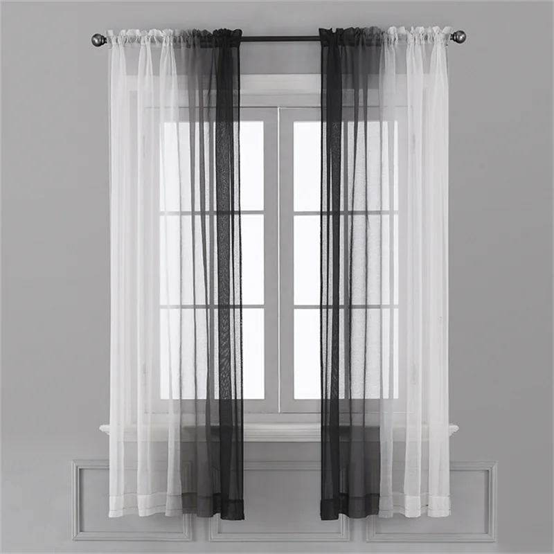 Тюлевая занавеска градиентного цвета для комнаты спальни декоративные кухонные