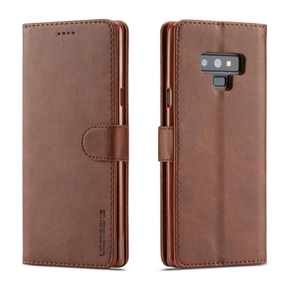 

Luxury Leather Phone Cases For Samsung Note 9 Flip Credit Card Slots Holder Note9 Skin Magnetic Button Filio Not9 Cover Bumper