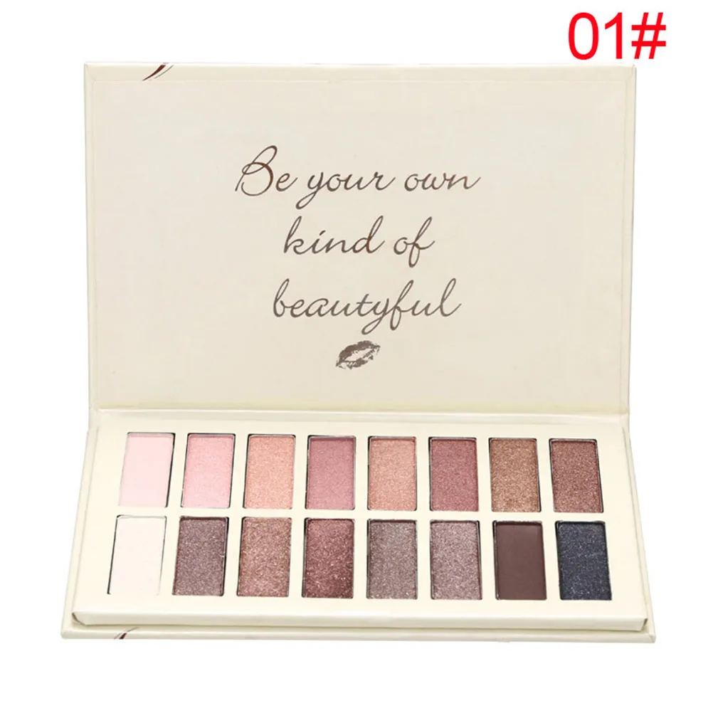 Палитра теней для век мерцающие матовые тени 16 цветов ярко идентичные