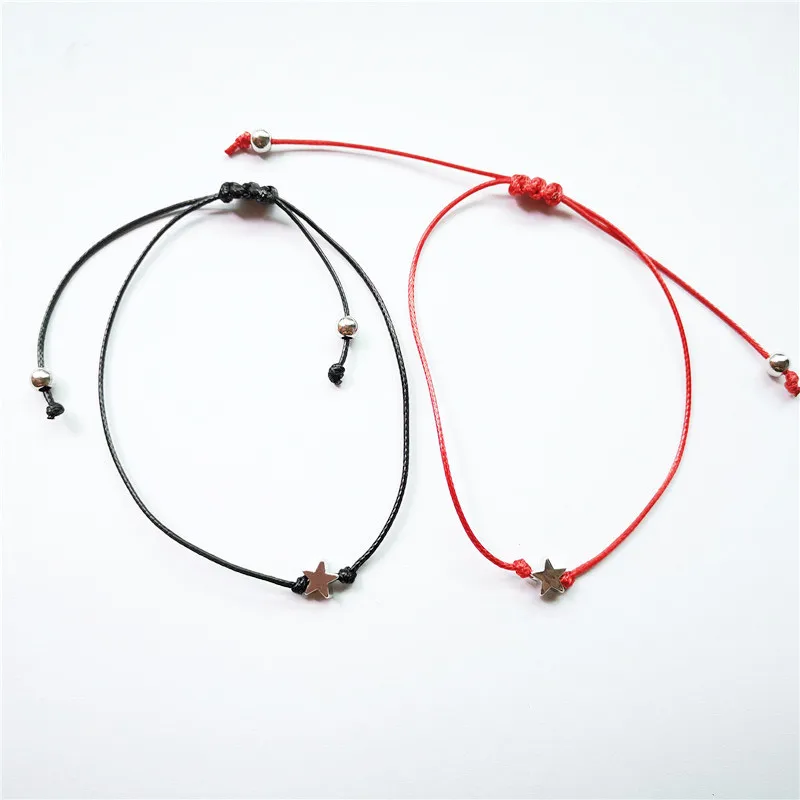 

Popular Lovers Charm Bracelets Five Pointed Star Wax Thread Woven Card Bracelet H& Jewelry Bracelets for Women Fashion Jewelry