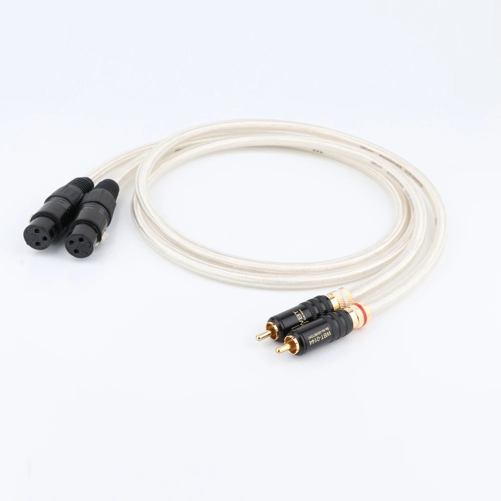

hi-end Silver-Platedr OFC pure copper RCA male to XLR male Audio Interconnect Cable hifi audio extesion cord cable