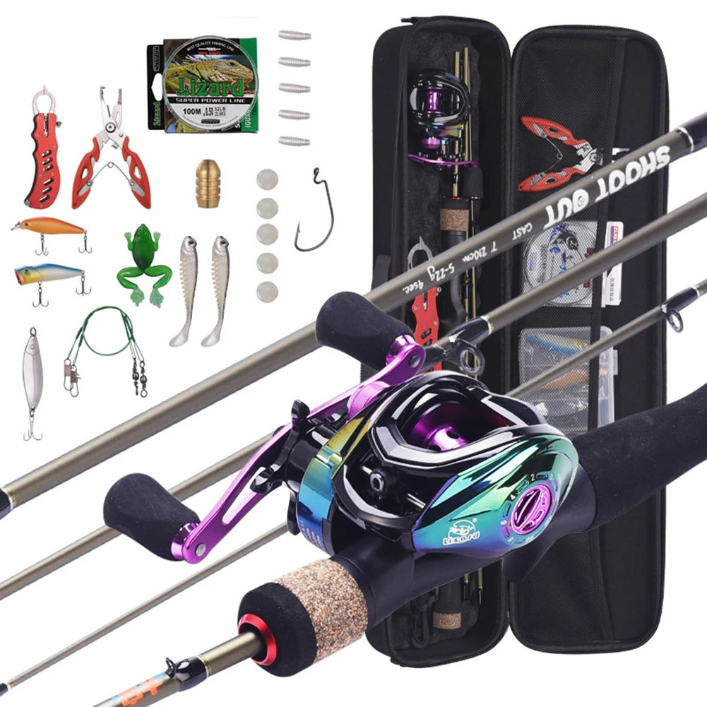 

Fishing Accessories Kit Baitcasting Fishing Reel Rod Set Fishing Pliers VIB Soft Bait Hooks Feeder Tackle Kits