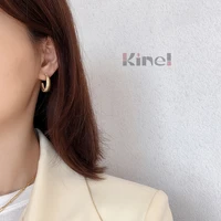 kinel korea earrings for women hypoallergenic bijoux gift for girl 925 sterling silver 18k plating real gold jewelry
