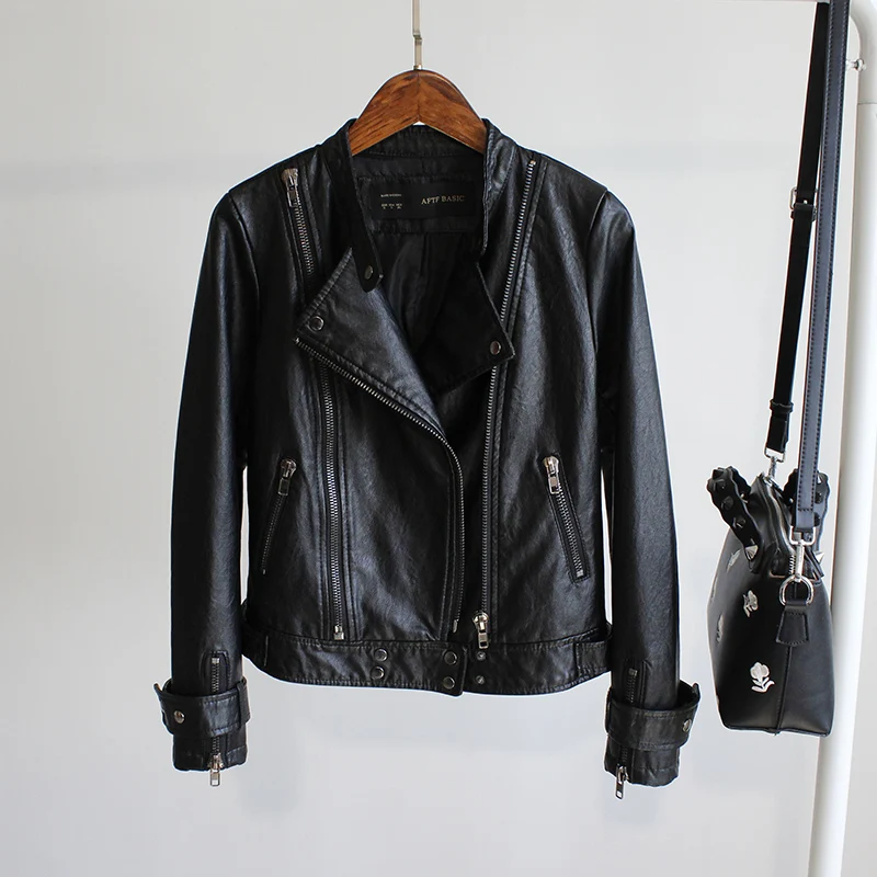 Top selling product in 2020 Women leather jacket Autumn short coat PU leather jackets NEW Youth clothing for women Outwear 666